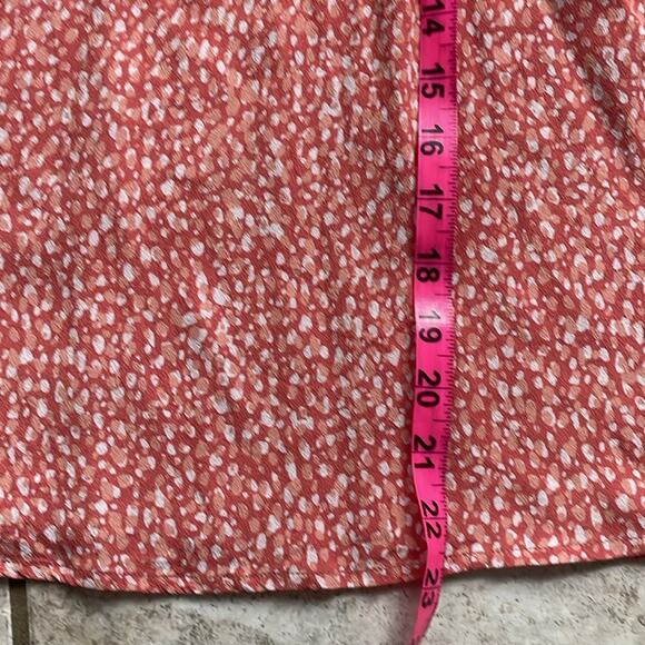 Anthropologie DOLAN Collection Rebecca Smocked Blouse Orange Motif - Picture 13 of 15